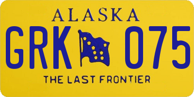 AK license plate GRK075
