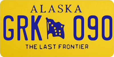 AK license plate GRK090