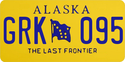 AK license plate GRK095