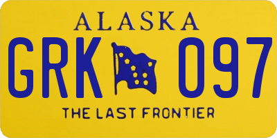 AK license plate GRK097