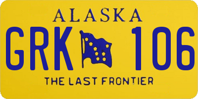 AK license plate GRK106