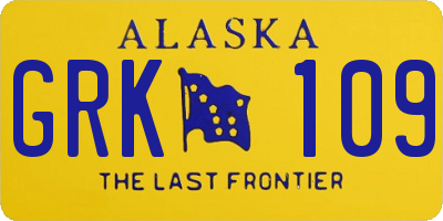 AK license plate GRK109