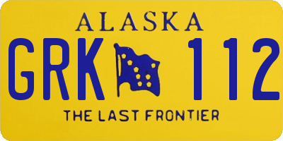 AK license plate GRK112