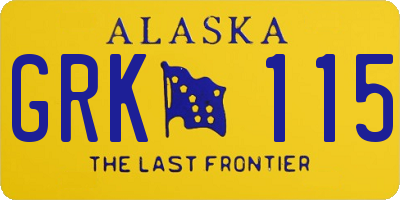 AK license plate GRK115