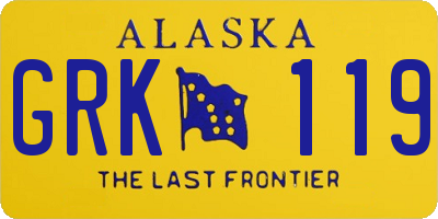 AK license plate GRK119