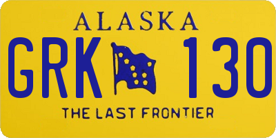 AK license plate GRK130
