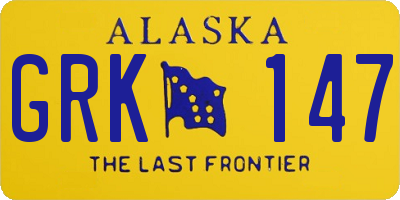 AK license plate GRK147