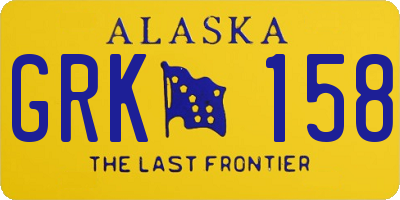 AK license plate GRK158