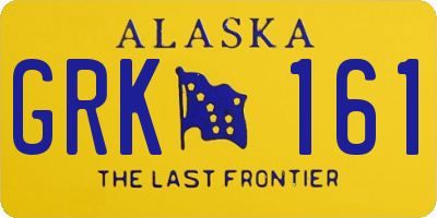 AK license plate GRK161