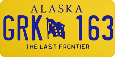 AK license plate GRK163