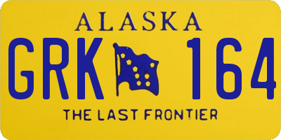 AK license plate GRK164