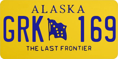 AK license plate GRK169