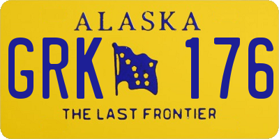 AK license plate GRK176