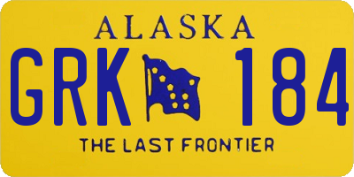 AK license plate GRK184