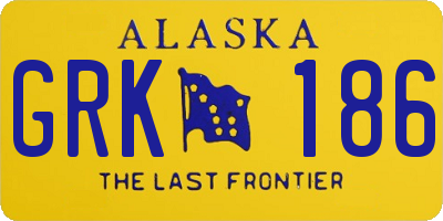 AK license plate GRK186