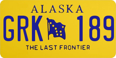 AK license plate GRK189