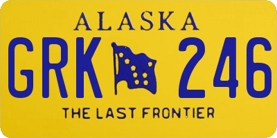 AK license plate GRK246