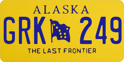 AK license plate GRK249