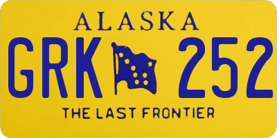 AK license plate GRK252