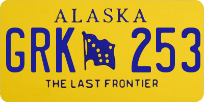 AK license plate GRK253