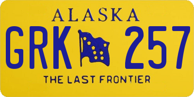 AK license plate GRK257