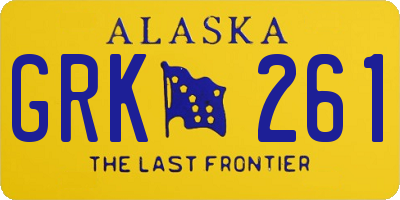 AK license plate GRK261