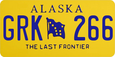 AK license plate GRK266