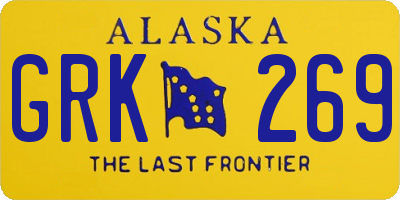 AK license plate GRK269