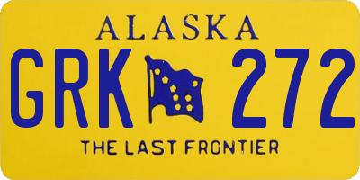 AK license plate GRK272