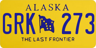 AK license plate GRK273