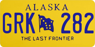 AK license plate GRK282