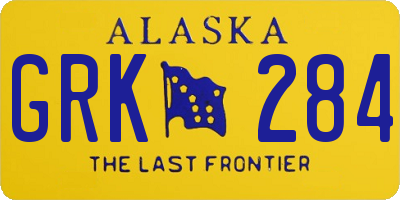 AK license plate GRK284