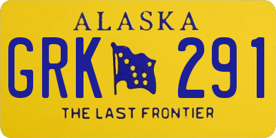 AK license plate GRK291