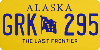 AK license plate GRK295