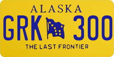 AK license plate GRK300