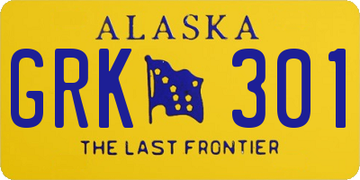 AK license plate GRK301