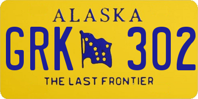 AK license plate GRK302