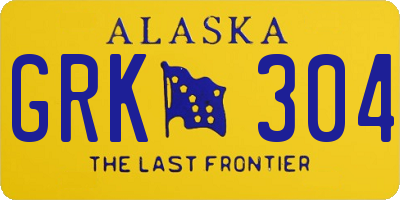 AK license plate GRK304