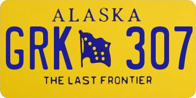 AK license plate GRK307