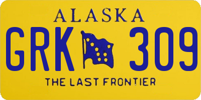 AK license plate GRK309