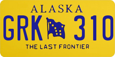 AK license plate GRK310