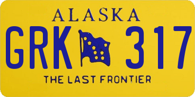 AK license plate GRK317