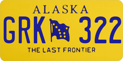 AK license plate GRK322