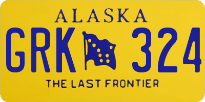 AK license plate GRK324