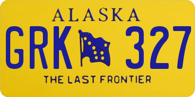 AK license plate GRK327