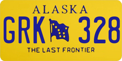AK license plate GRK328