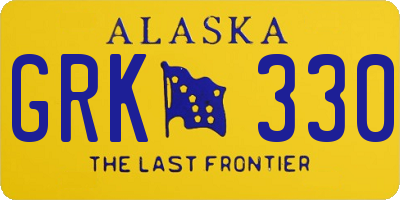 AK license plate GRK330