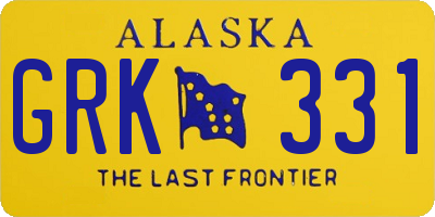 AK license plate GRK331