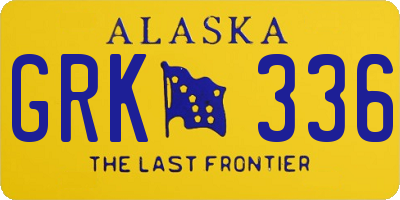 AK license plate GRK336