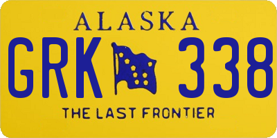 AK license plate GRK338